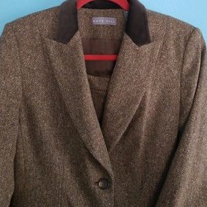 Classic  Brown tweed Kate Hill pant suit